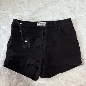 One Teaspoon Black Distressed Shorts 25